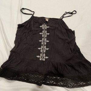 Black tank top